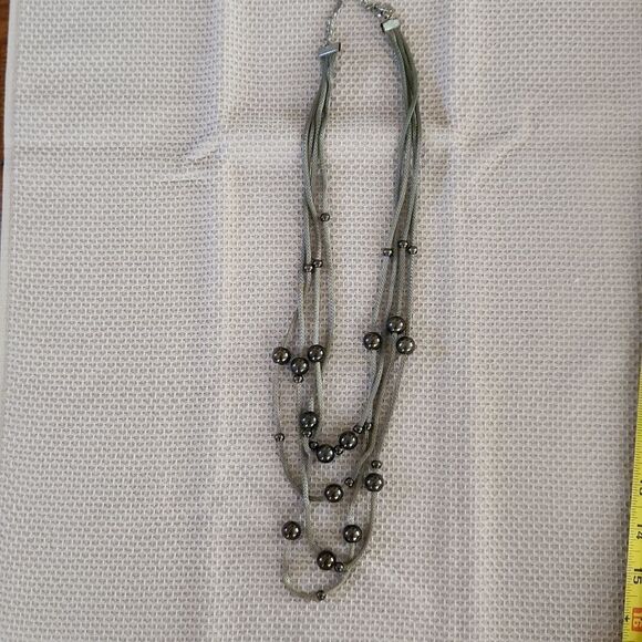 Yessi mesh chain cord beaded necklace - Picture 3 of 8